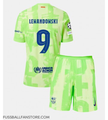 Barcelona Robert Lewandowski #9 Replik 3rd trikot Kinder 2024-25 Kurzarm (+ Kurze Hosen)
